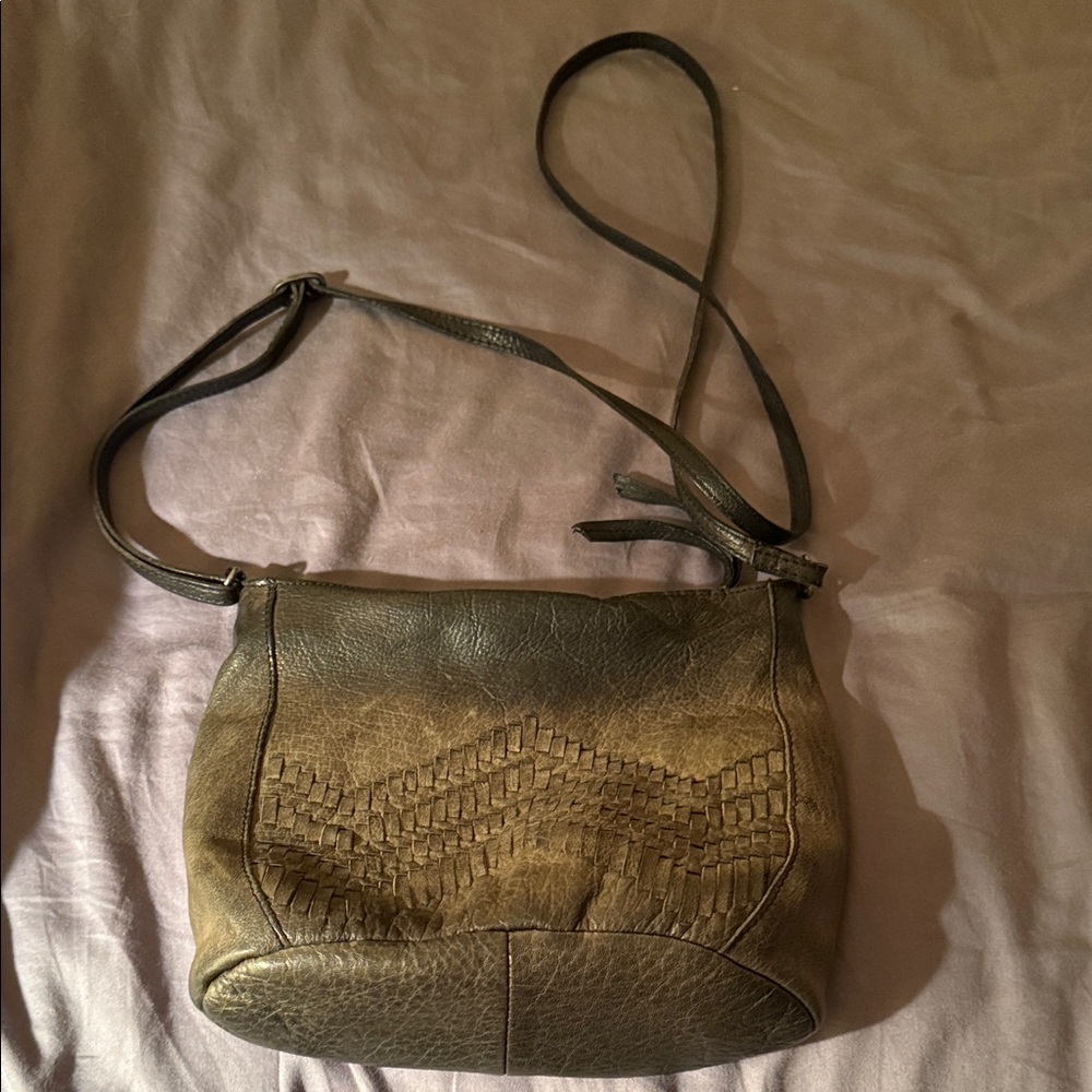 Gray/Black leather Day & Mood crossbody Bag